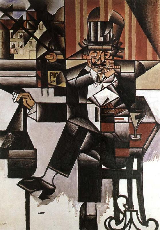 Juan Gris The man at the coffee room china oil painting image